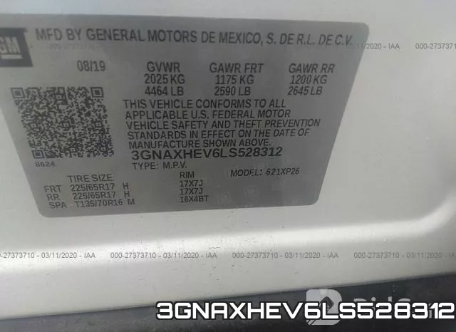 3GNAXHEV6LS528312 фото 10