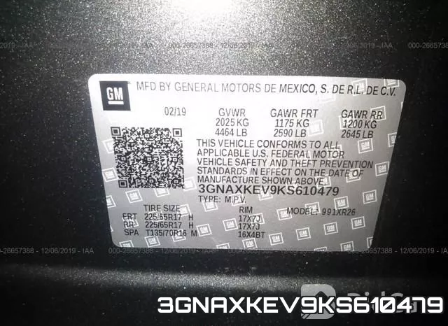 3GNAXKEV9KS610479 фото 10