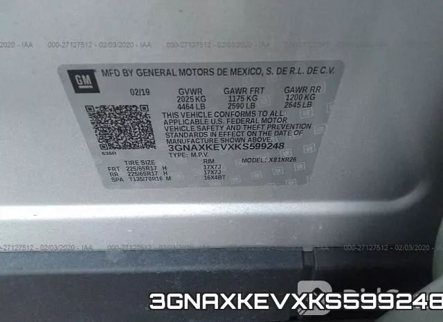3GNAXKEVXKS599248 фото 10