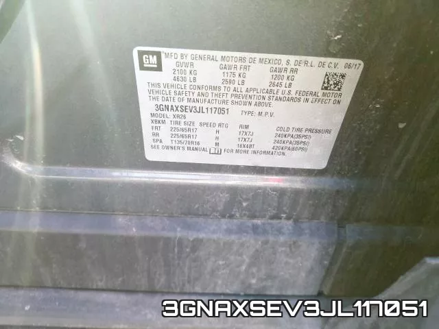 3GNAXSEV3JL117051 фото 2