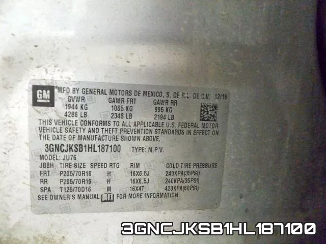 3GNCJKSB1HL187100 фото 2