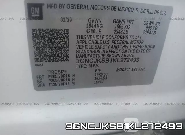 3GNCJKSB1KL272493 фото 10