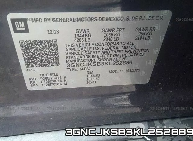 3GNCJKSB3KL252889 фото 10