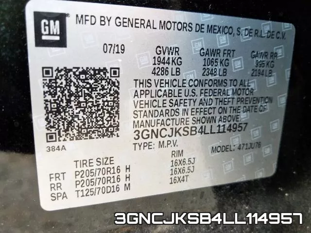 3GNCJKSB4LL114957 фото 2