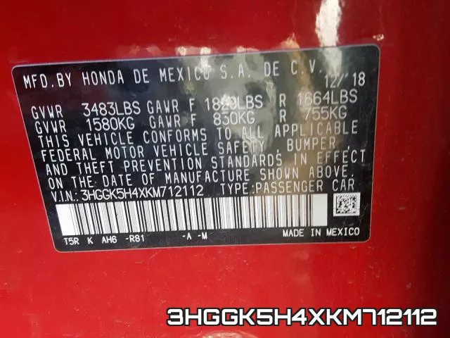 3HGGK5H4XKM712112 фото 2