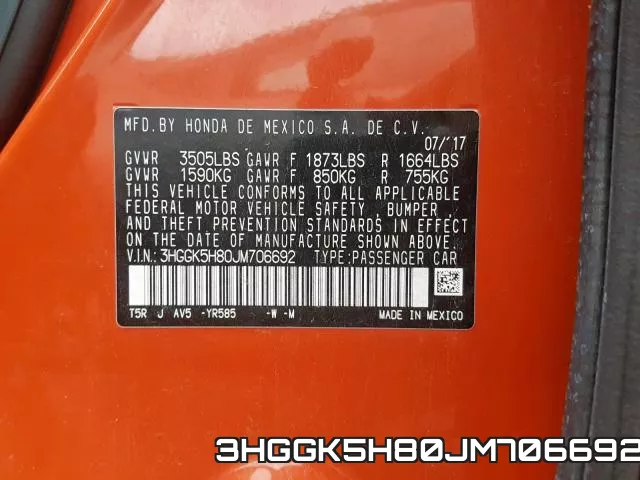 3HGGK5H80JM706692 фото 2