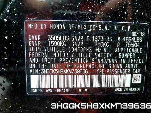 3HGGK5H8XKM739636 фото 2