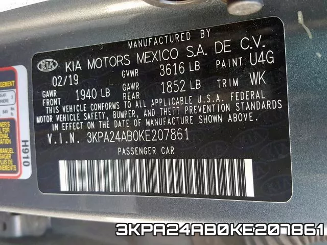 3KPA24AB0KE207861 фото 2