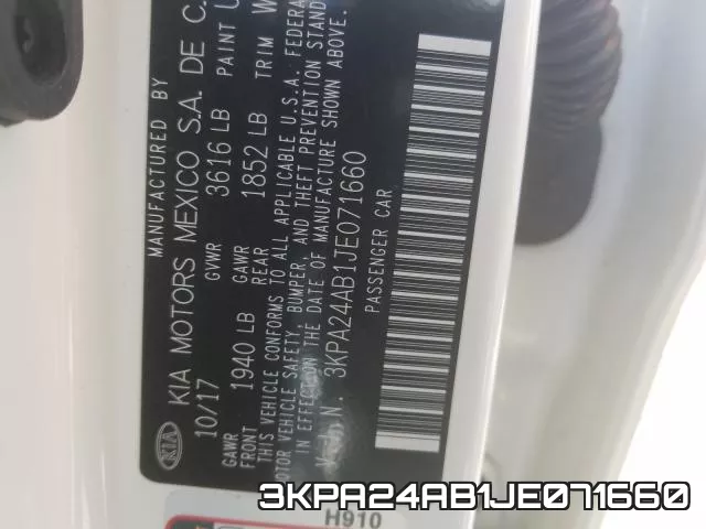 3KPA24AB1JE071660 фото 2