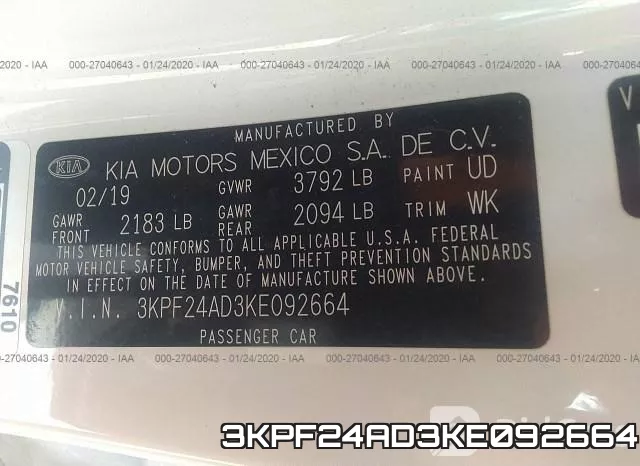 3KPF24AD3KE092664 фото 10
