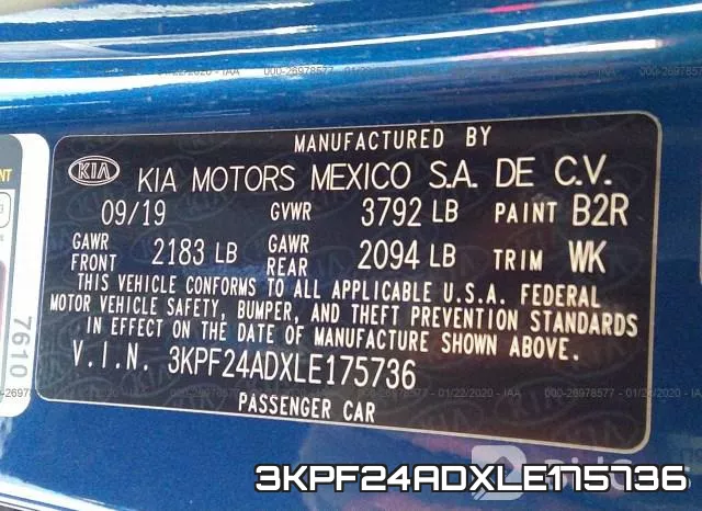3KPF24ADXLE175736 фото 10
