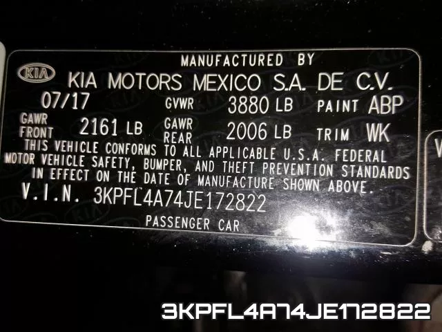 3KPFL4A74JE172822 фото 2