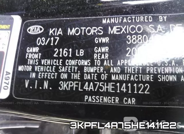 3KPFL4A75HE141122 фото 10