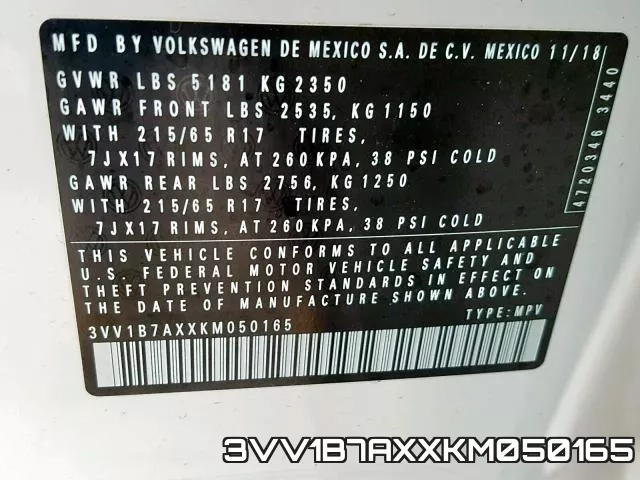 3VV1B7AXXKM050165 фото 2