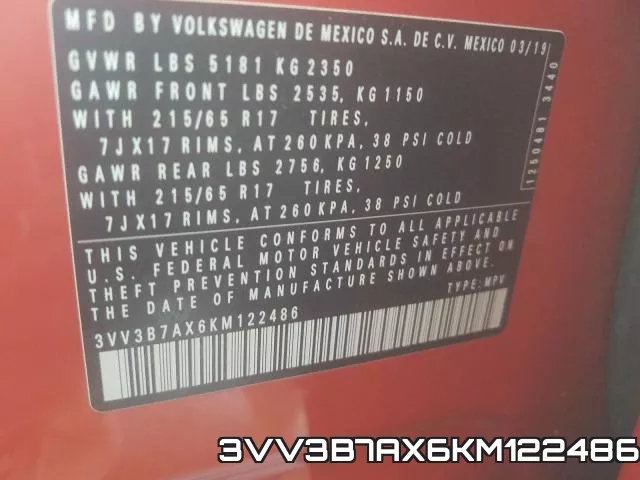 3VV3B7AX6KM122486 фото 2