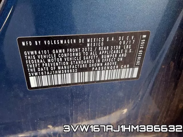 3VW167AJ1HM386632 фото 2