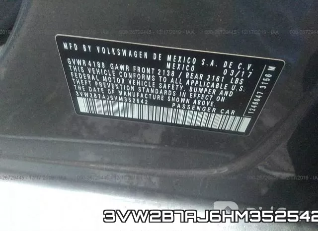 3VW2B7AJ6HM352542 фото 10
