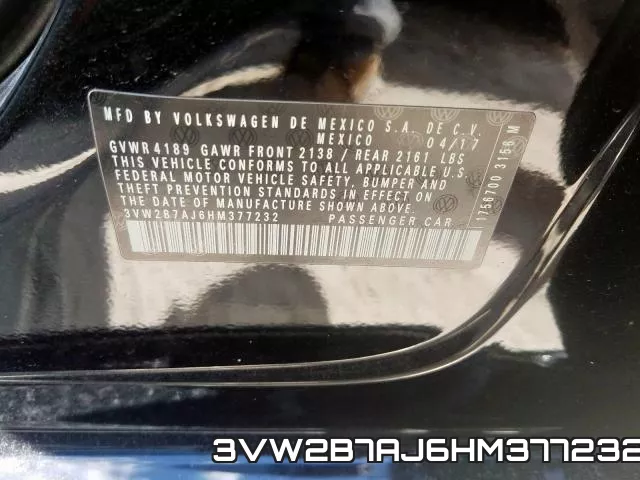 3VW2B7AJ6HM377232 фото 2