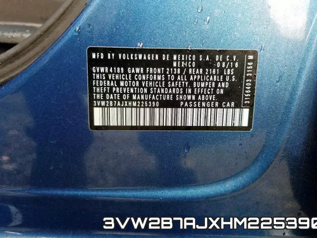 3VW2B7AJXHM225390 фото 2