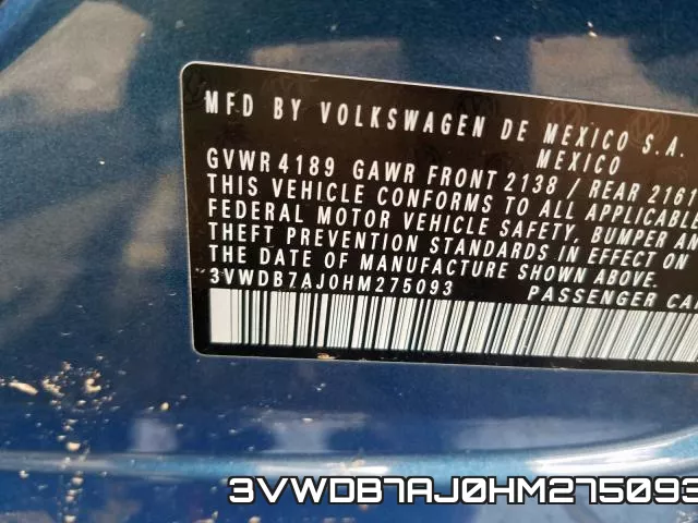 3VWDB7AJ0HM275093 фото 2