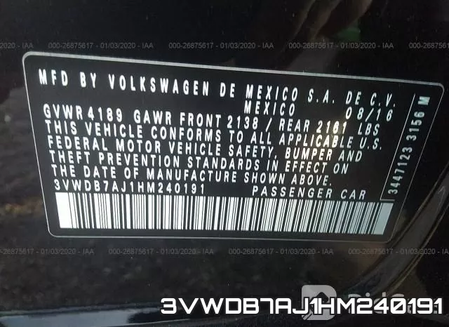 3VWDB7AJ1HM240191 фото 10