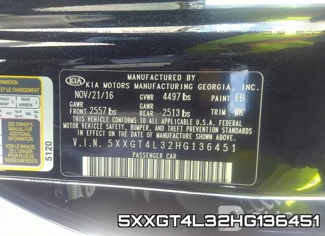 5XXGT4L32HG136451 фото 10