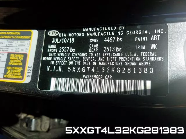 5XXGT4L32KG281383 фото 2