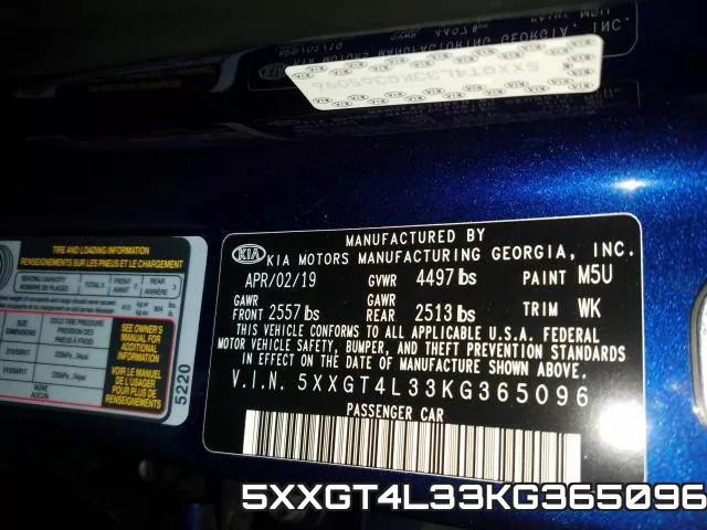 5XXGT4L33KG365096 фото 2