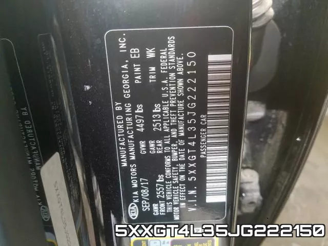 5XXGT4L35JG222150 фото 2