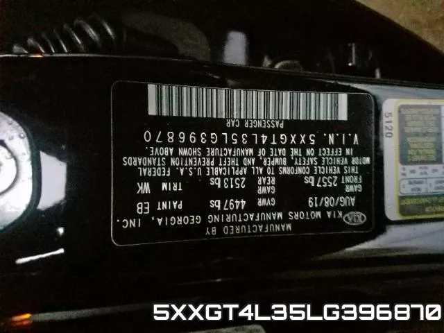 5XXGT4L35LG396870 фото 2