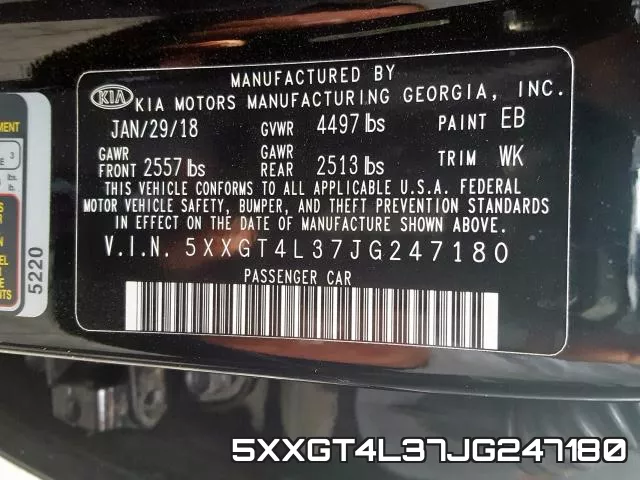 5XXGT4L37JG247180 фото 2