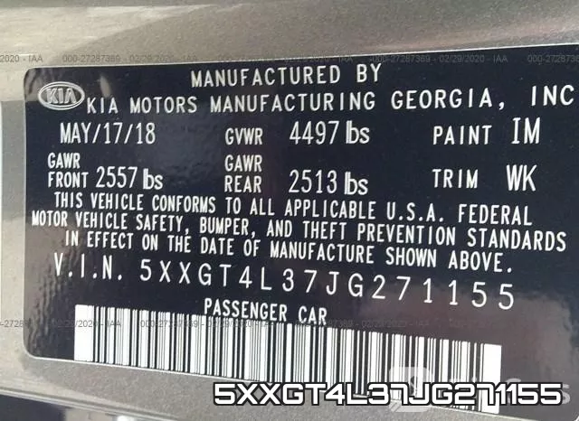 5XXGT4L37JG271155 фото 10