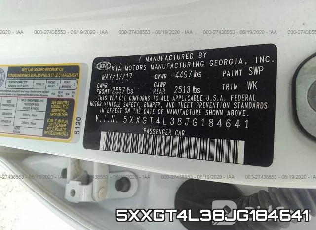 5XXGT4L38JG184641 фото 10
