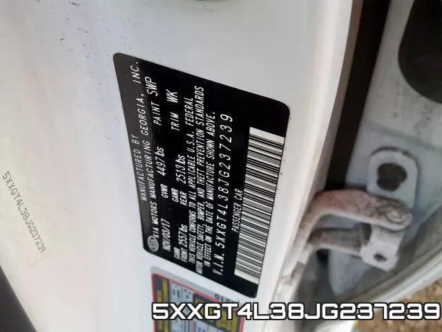 5XXGT4L38JG237239 фото 2