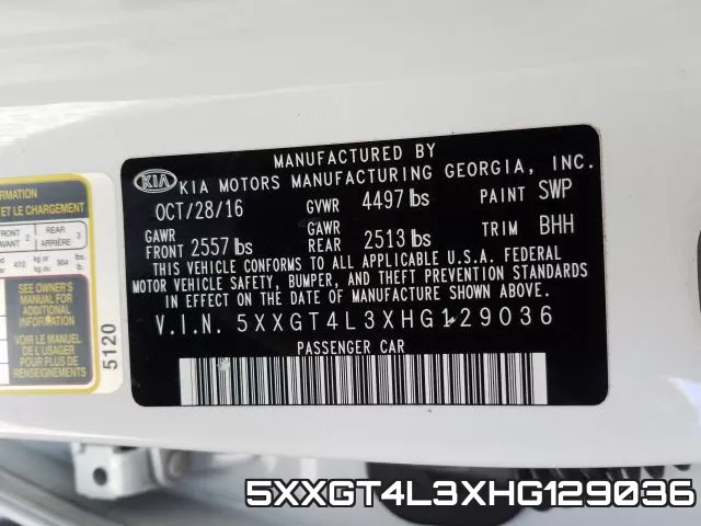 5XXGT4L3XHG129036 фото 2