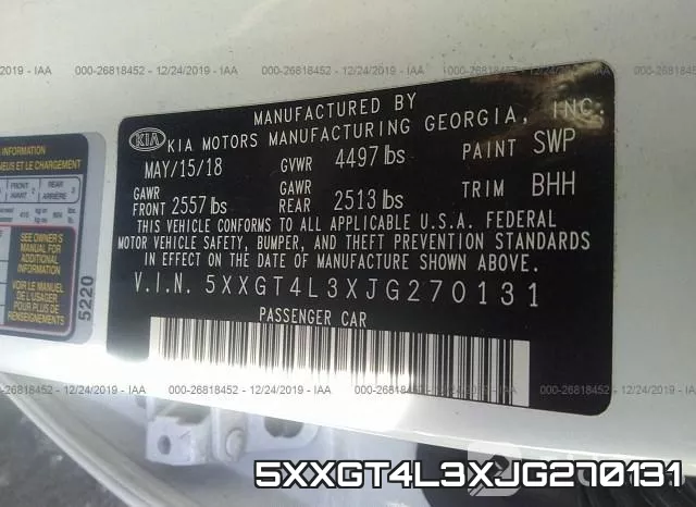5XXGT4L3XJG270131 фото 10