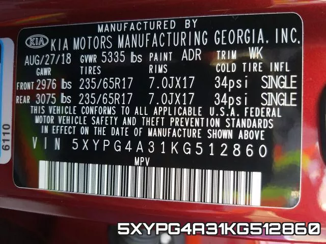 5XYPG4A31KG512860 фото 2