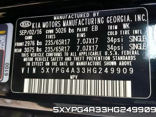 5XYPG4A33HG249909 фото 2
