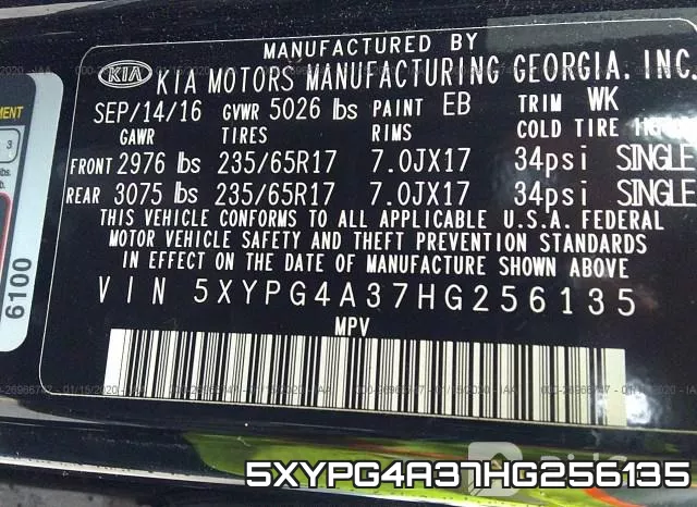 5XYPG4A37HG256135 фото 10