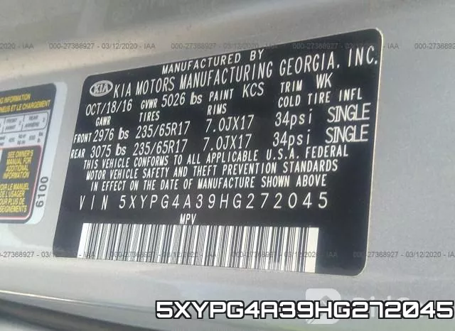 5XYPG4A39HG272045 фото 10