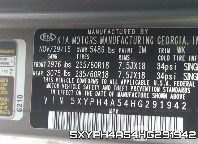 5XYPH4A54HG291942 фото 10