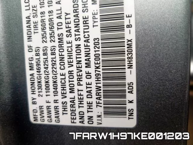 7FARW1H97KE001203 фото 2