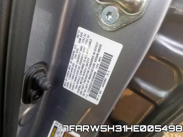7FARW5H31HE005498 фото 2