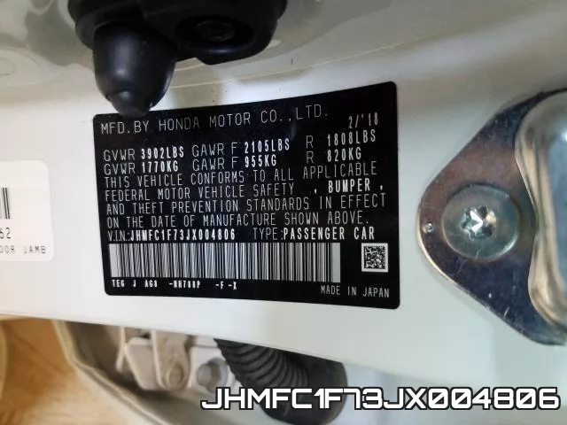 JHMFC1F73JX004806 фото 2