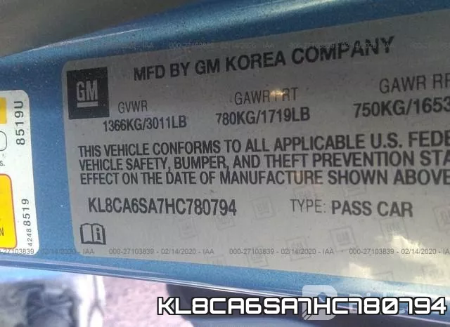 KL8CA6SA7HC780794 фото 10