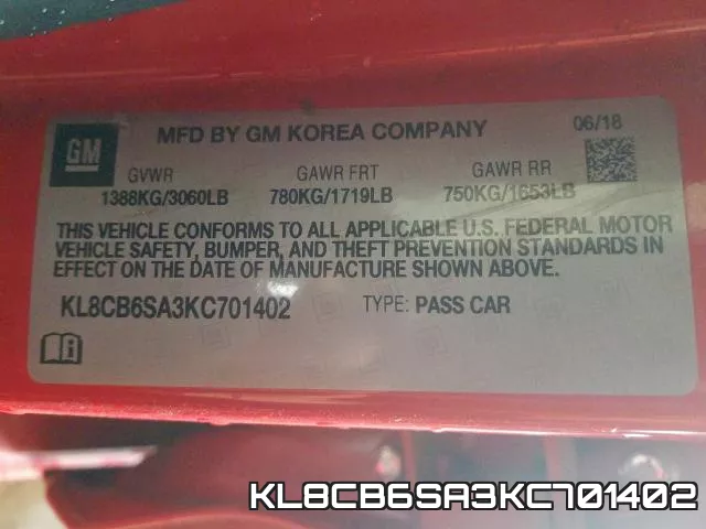 KL8CB6SA3KC701402 фото 2