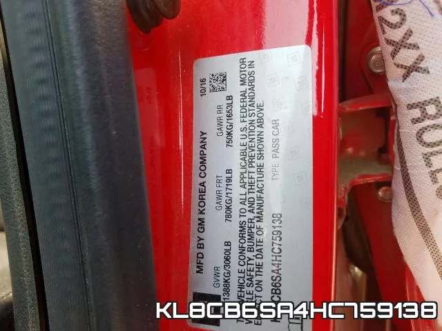 KL8CB6SA4HC759138 фото 2