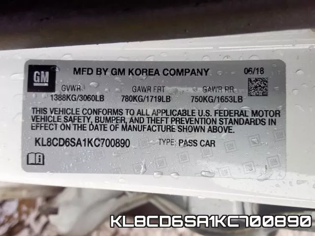 KL8CD6SA1KC700890 фото 2