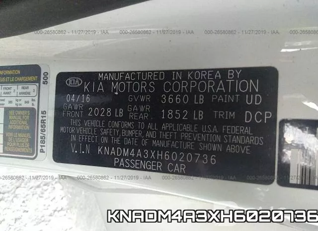 KNADM4A3XH6020736 фото 10