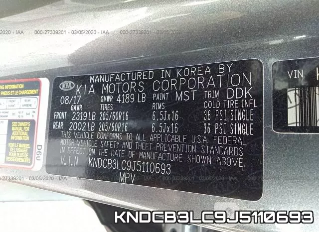 KNDCB3LC9J5110693 фото 10